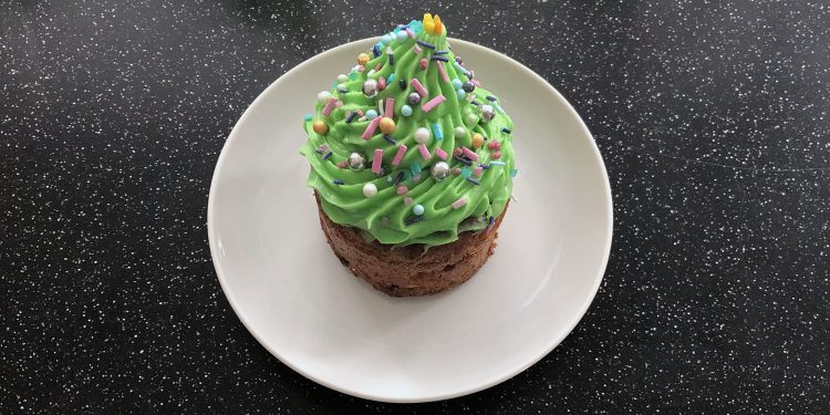 Muffins med juletræer