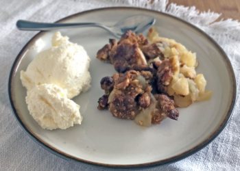 Lun æbletærte med crumble