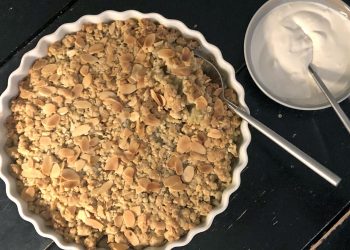 Pære crumble med havregryn