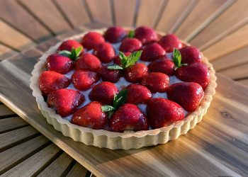 Jordbærtærte med marcarponecreme - bentebager.dk