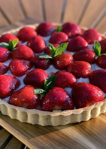 Jordbærtærte med marcarponecreme - bentebager.dk