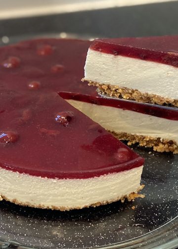 cheesecake med kirsebær - Bentebager.dk