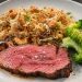 Teriyaki marineret cuvette med nudler, cashewnødder og broccoli